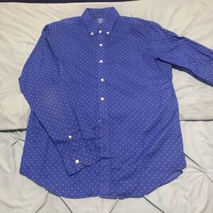 Men's Blue Polka Dot Shirt